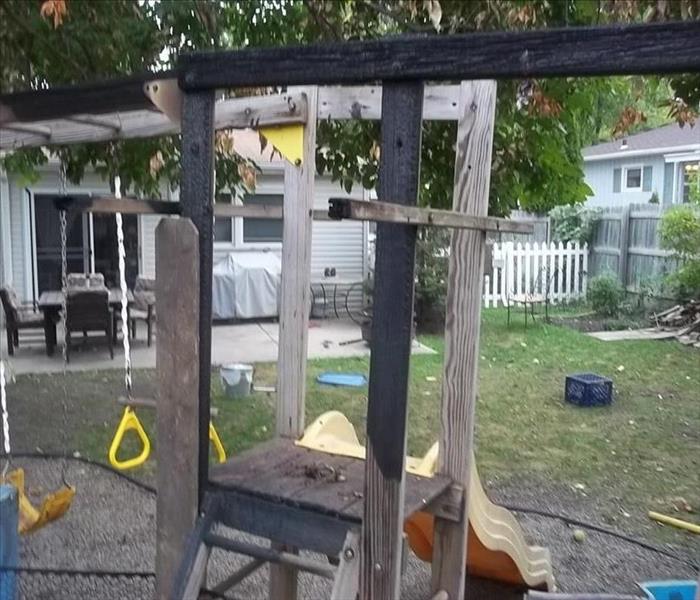 Playset that caught on fire
